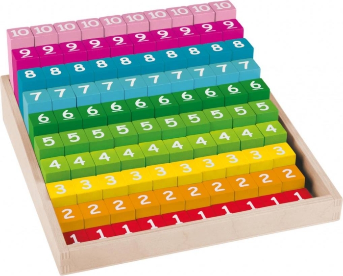 Montessori skaičiavimo kaladėlės
