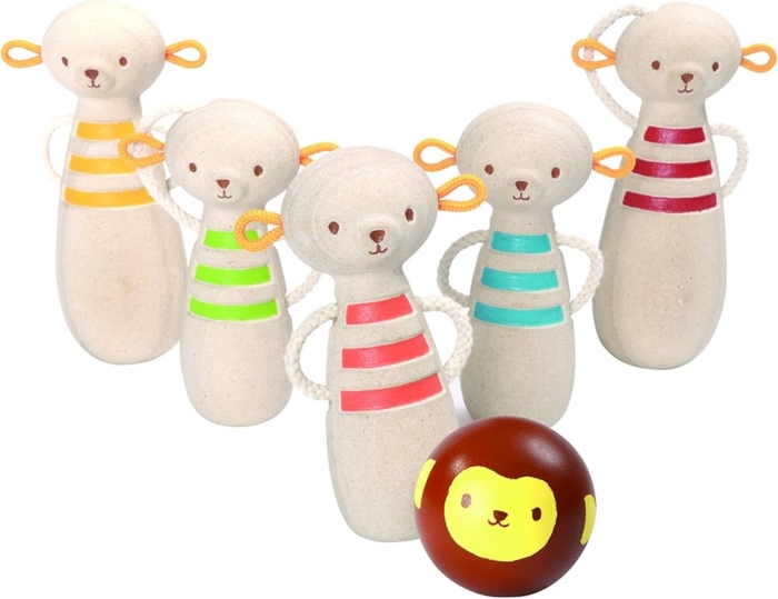 Plan toys medinis boulingas