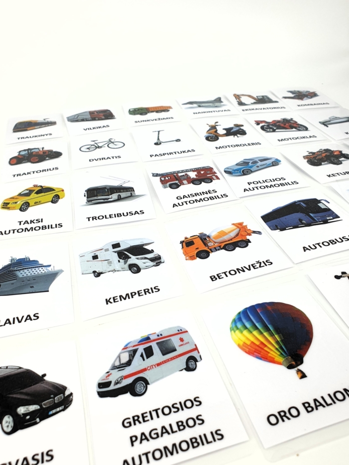 Kalbos ugdymo kortelės transportas
