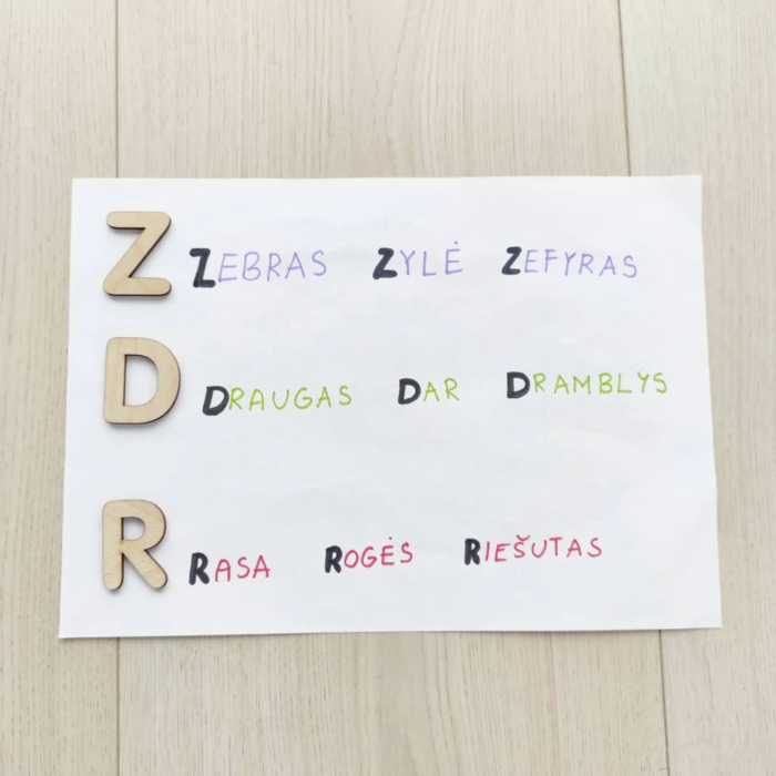 Medinės raidės Lietuvių abėcėlė - Image 4